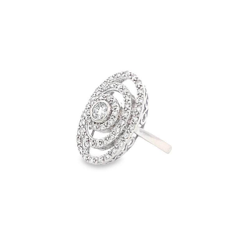 Estate 14 Karat White Gold Diamond Ring